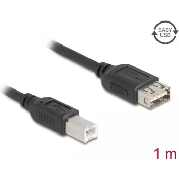 USB 2.0 kabelis DELOCK 81530 — 1 m, USB B uz USB A, melns