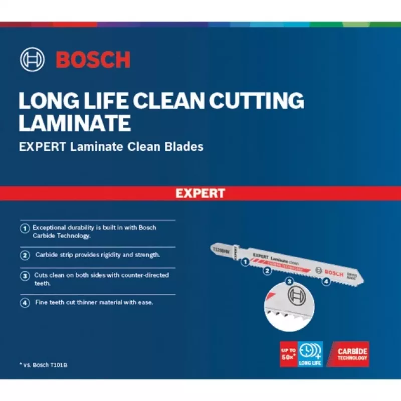 Finierzāģa asmens Bosch Laminate Clean 3 gab. Karbīds 1,5 cm