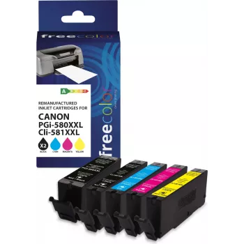Kasetņu komplekts Freecolor Canon PGI-580XXL melns+CLI-581XXL BK/C/M/Y