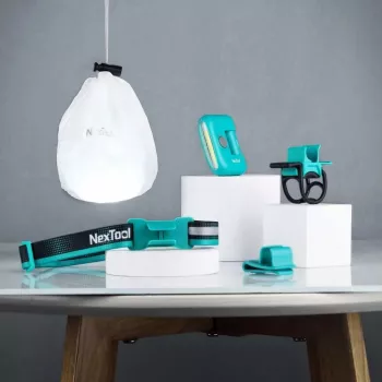 Galvas lukturis Nextool NE20005 uzlādējams LED galvas siksnas lukturis 170 lm, USB-C, 37,8 g, ABS, mākoņzils