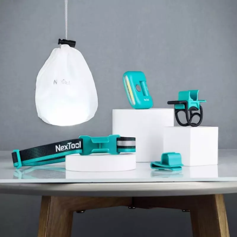 Galvas lukturis Nextool NE20005 uzlādējams LED galvas siksnas lukturis 170 lm, USB-C, 37,8 g, ABS, mākoņzils