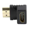HDMI savienotāju adapteris GEMBIRD A-HDMI90-FML, HDMI uz HDMI, taisnleņķa 90° adapteris, melns