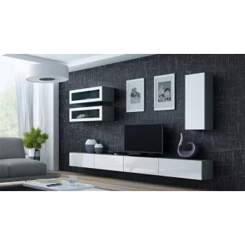 Cama TV statīvs VIGO 140 30/140/40 sonomas ozols/balts glancēts