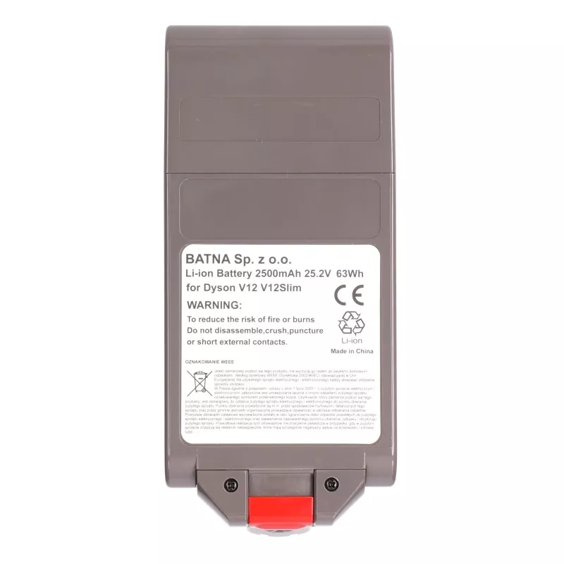 Akumulators Dyson putekļsūcējam V12, 25,2 V 2500 mAh