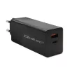 Qoltec 52382 GaN POWER PRO lādētājs | 1xUSB Type-C | 1xUSB A | 100W | 5-20V | 1.5-5A | PD | Melns