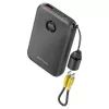 Ārējais akumulators Vention FKAB0-C 10000 mAh, 2× USB-C + 1× USB-A, 22,5 W, melns