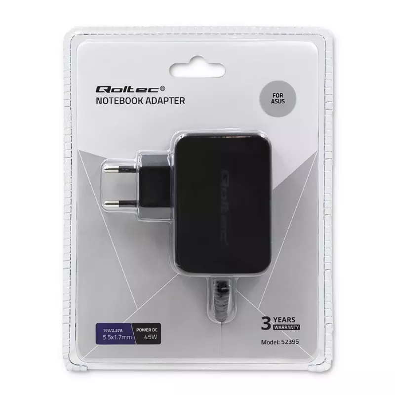 Strāvas adapteris ASUS 33W 19V 1.75A īpašajam Micro USB ir Qoltec produkts no mūsu klēpjdatoru lādētāju klāsta. Izceļas ar izejas spriegumu 19V, izejas jaudu 33W un īpašu Micro USB savienotāju.