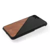 Aizsargājošs koka un ādas maciņš Woodcessories EcoSplit priekš iPhone 7 Plus / 8 Plus — Valrieksts Melns