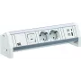 Bachmann DESK 2xCEE7/3902.02911x slēdzis 1xUSB A/C 22W GST18 RAL9010