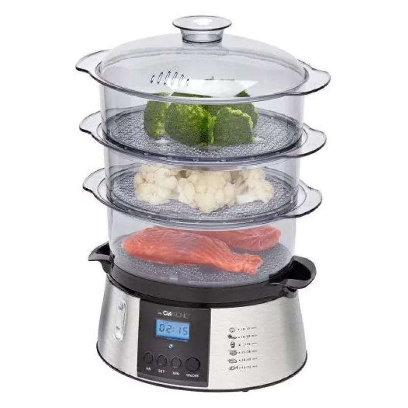 Clatronic DG 3547 tvaicēšanas katls 3 grozi Melns, nerūsējošais tērauds 800 W
