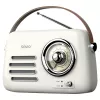 Portatīvais radio SAVIO RS-02 — analogais FM skaņotājs, Bluetooth 5.3, USB barošana, 3 W, balts