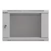 Rack montāžas skapis LANBERG WF03-5306-10S 19 collu 6U pelēks ar stikla durvīm