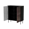 Cama 4D CORTINA kumode 102x40x118 melns/valrieksts