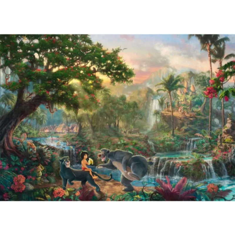 Galda spēle Schmidt Spiele 4059473 — 1000 gabali, Džungļu grāmatas multfilmu ilustrācijas, 693 mm platums