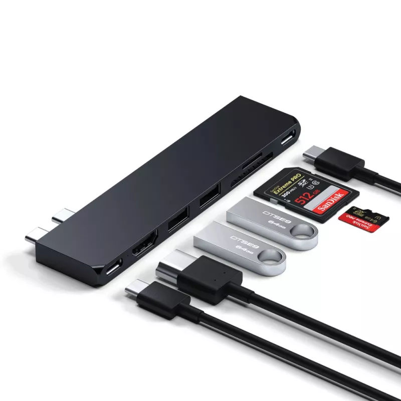Dokinga stacija Satechi ST-HUCPHSD USB 3.2 Gen 2 Type-C Melna