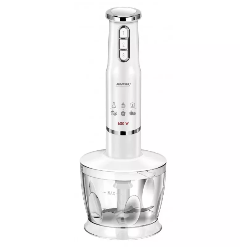 Rokas blenderis MPM MBL 43 balts 600W ar piederumiem