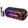 Portable mono Bluetooth speaker BLOW 30-392# — 6,000 mAh battery, 6.5 W RMS, Bluetooth 5.0, MicroSD, AUX, Micro-USB, 2 speakers, Melns