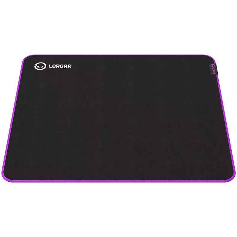 Lorgar Main 315, Gaming peles paliktnis, ātrgaitas virsma, purpura pretslīdes gumijas pamatne, izmērs: 500mm x 420mm x 3mm, svars 0.39kg