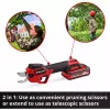 Atzarošanas šķēres EINHELL GP-LS 18/28 Li T BL-Solo — bezvadu teleskopiskās apvedceļa atzarošanas šķēres, 18 V, griešanas jauda 2,8 cm, alumīnija rokturis