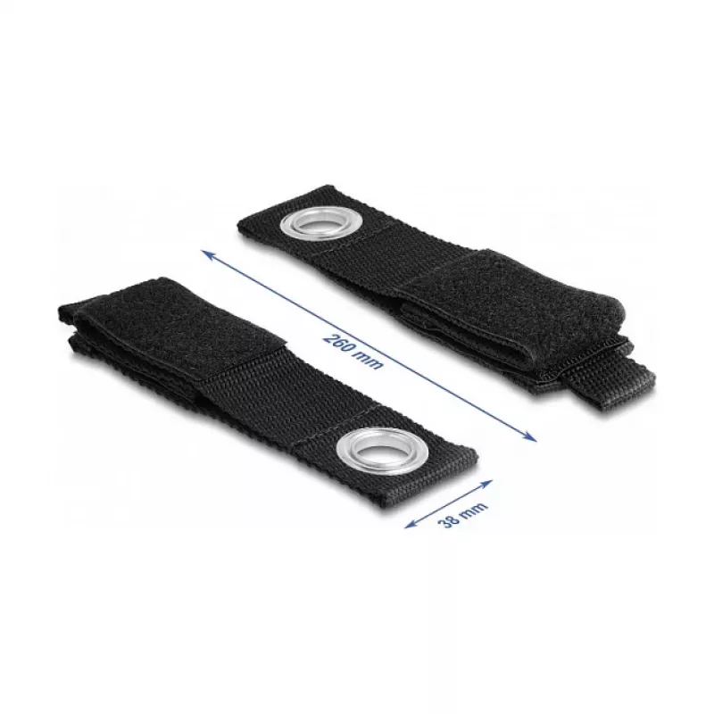 DeLOCK lieljaudas āķa-cilpas siksna G 260 x P 38 mm melna 5 gab.