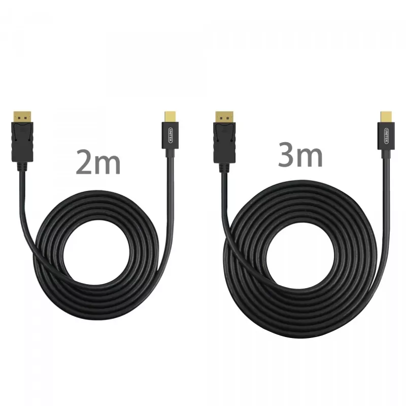 Kabelis miniDisplayPort/DisplayPort M/M 2m; Y-C611BK