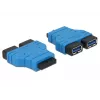 USB 3.0 centrmezgls DELOCK 65670 melns zils