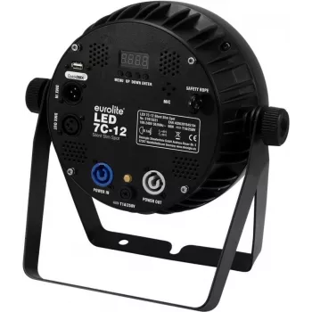 LED Spot EUROLITE 7C-12 Silent plāns 12W 7 krāsas, kompakts skatuves/arhitektūras apgaismojums
