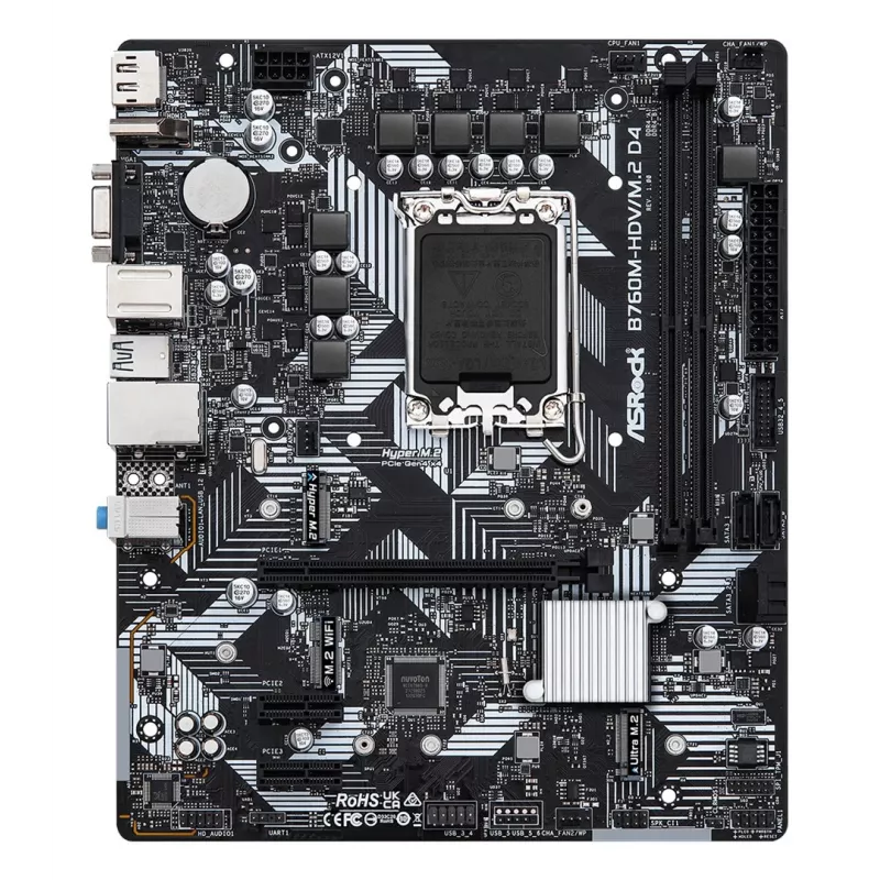 ASRock B760M-HDV/M.2 D4 DDR4 LGA 1700 Micro-ATX mātesplate