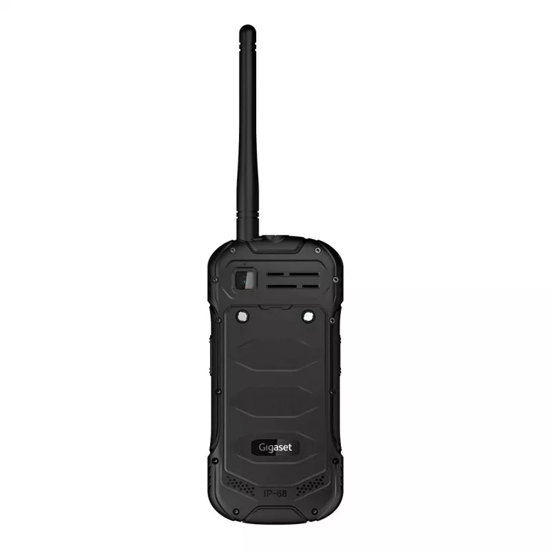 GIGASET GLX 8 ACTIVE melns 6,1 cm 2,4 collu displejs Push-to-talk funkcija 2500 mAh akumulators IP68 2 MP kamera Dual-SIM Bluetooth