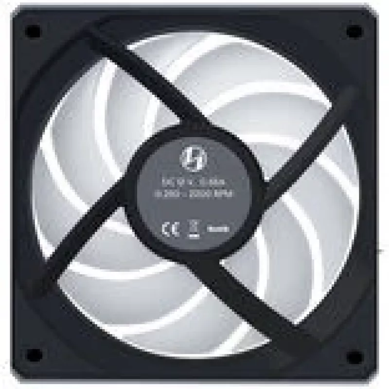 120mm Lian Li UNI FAN CL Wireless Reverse Melns — modelis 12RCL1W1B, magnētiskais savienotājs, modulārs RGB
