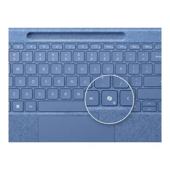 Klaviatūra Microsoft Surface 8YU-00027 — QWERTZ vācu izkārtojums, Bluetooth, skārienpaliktnis, zila