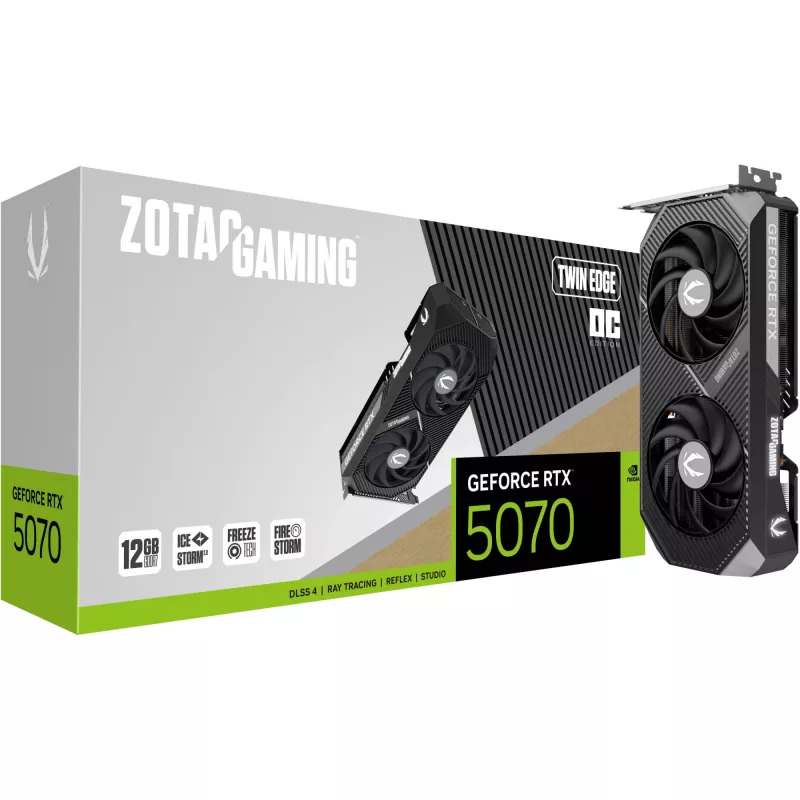 ZOTAC GAMING GeForce RTX 5070 Twin Edge OC 12GB GDDR7 grafikas karte
