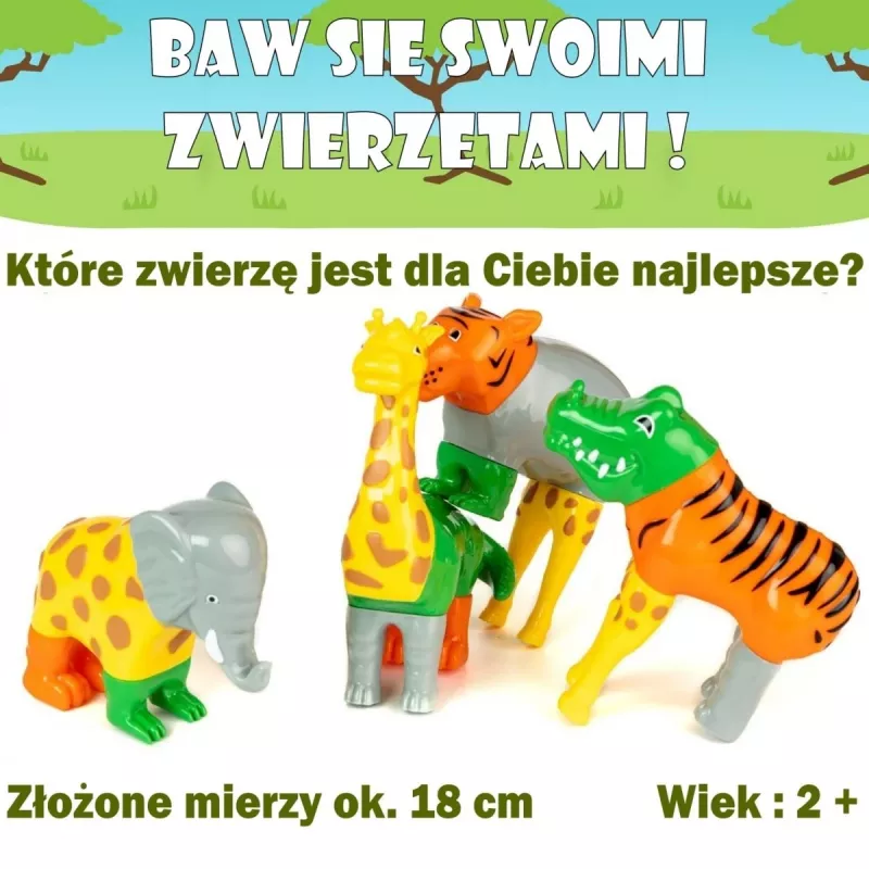 Animal Popular Playthings Magnetic Mix or Match Animals Daudzkrāsains