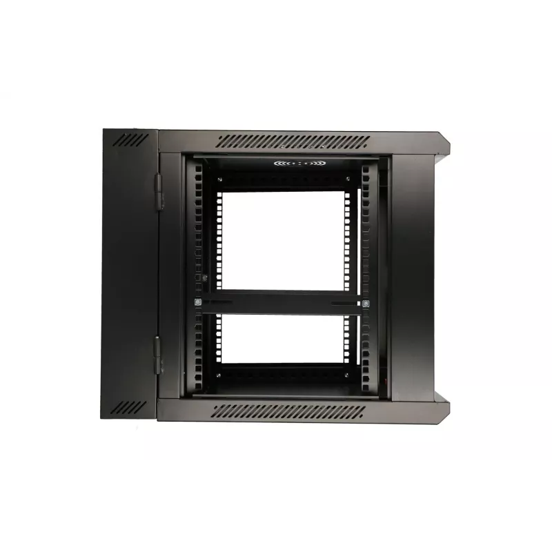 Extralink statņu skapis 9U 600x600 AZH melns, piestiprināms pie sienas, vērtņveida