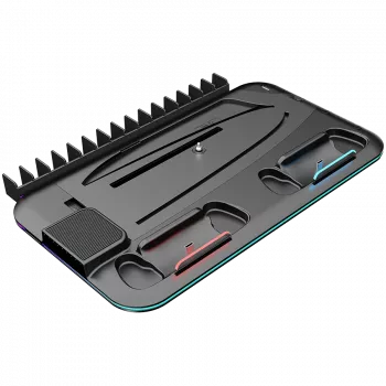 Dzesēšanas statīvs CANYON CS-51 RGB PS5 plāns melnā krāsā ar dubultu kontrolieru uzlādi