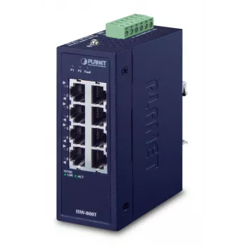 PLANET ISW-800T tīkla slēdzis Nepārvaldīts L2 Fast Ethernet (10/100) Zils