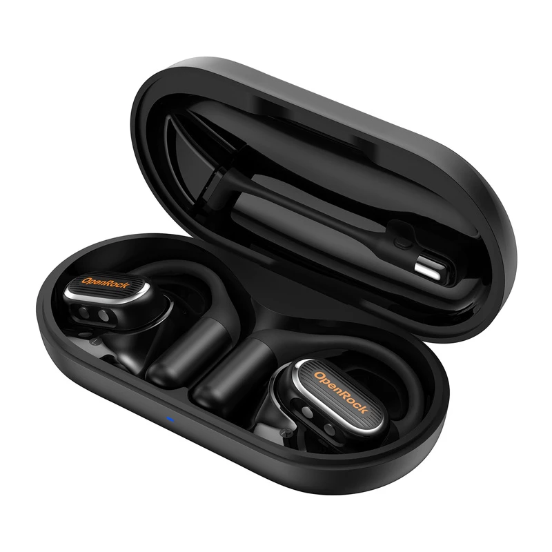Bezvadu austiņas OneOdio OpenRock Link 20, apkārt auss, melnas, Bluetooth