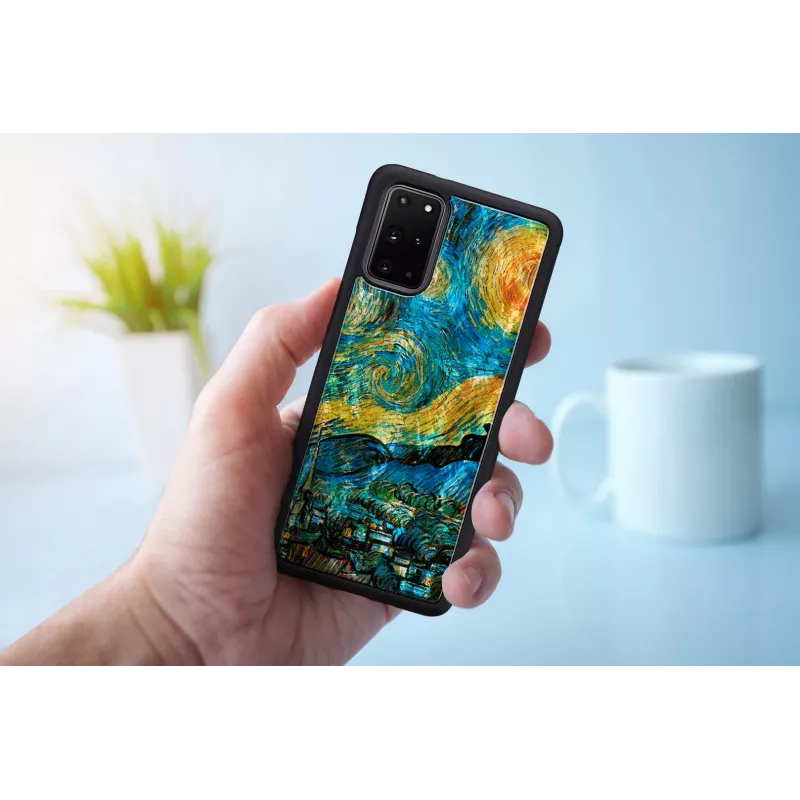 Aizsargājošs tālruņa maciņš iKins Samsung Galaxy S20+ — zvaigžņotas nakts melns