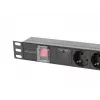 Lanberg PDU-05F-0200-BK Strāvas sadales bloks (PDU) 5 maiņstrāvas rozetes 1U Melna