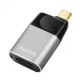 LogiLink USB 3.2 Gen2 Type-C adapteris C/M uz HDMI-A USB-C 4K PD alumīnija melni pelēks