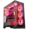 PC korpuss MODECOM Volcano SPACE APEX ARGB Midi Tower, rūdīts stikls, USB-C, atbalsta ATX/microATX/Mini-ITX, GPU līdz 430 mm, CPU dzesētājs līdz 180 mm