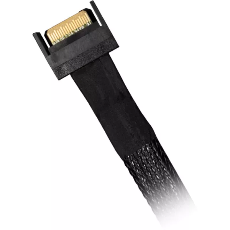ICY DOCK MB414L-B MCIO 4i SFF-TA-1016 uz MCIO 4i SFF-TA-1016 kabelis, 0,5 m