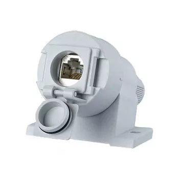 MetzConnect BTR IT CONNECT E-DAT Industry IP67 V6 8(8) AP/KK Cat.6A - modulāra ieeja - gaiši pelēks, RAL 7035 - 1 savienotājs (1309410003-E)