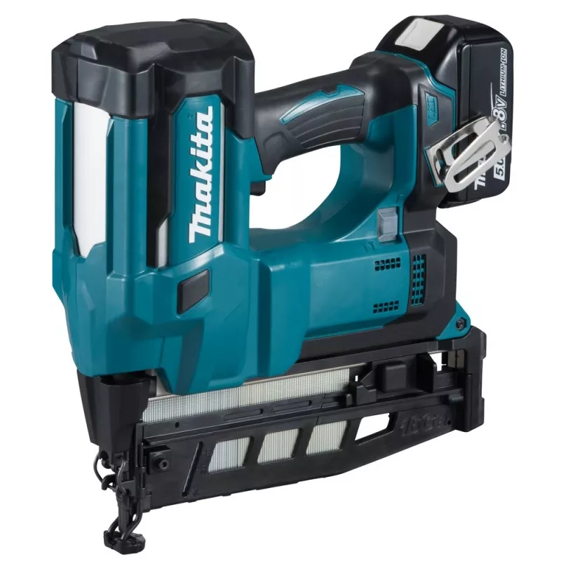Makita DBN600RTJ naglu un skavu pistole, akumulatora