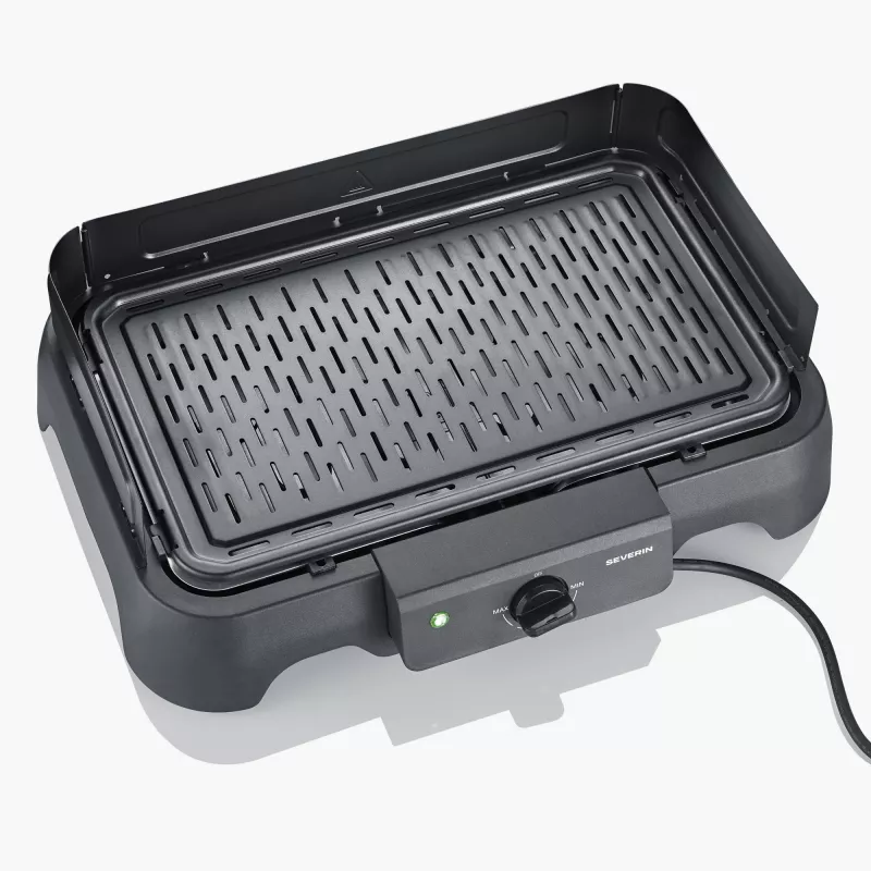 Galda elektriskais grils SEVERIN PG 8595 — 2000 W, taisnstūrveida restes, melns