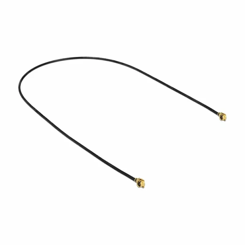 Koaksiālais kabelis DeLOCK 89609 0,3 m MHF (I-PEX) Melns Zelts