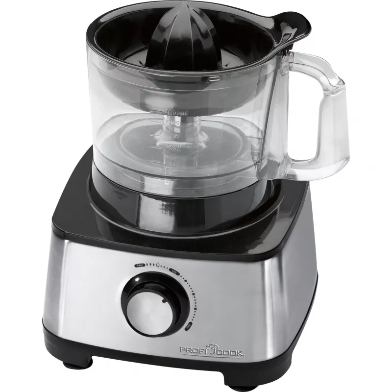 ProfiCook PC-KM 1063 virtuves kombains 1200 W 1,75 L melns, nerūsējošais tērauds