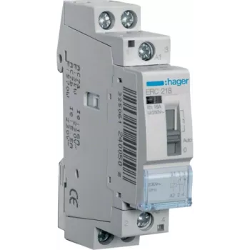 Hager ERC218 - pelēks - 1 - 10 mm² - 230 V - 50 Hz - 16 A - 17,85 x 60 x 83 mm