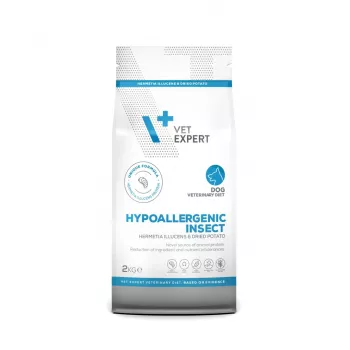 Sausā suņu barība VETEXPERT Veterinary Diet Hypoallergenic Insect 2 kg — pieaugušiem suņiem, bez graudiem, olbaltumvielas 21%, tauki 16%