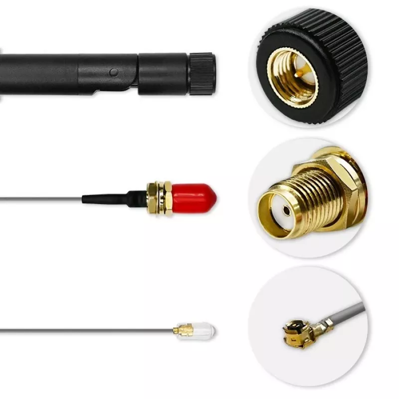 Iekštelpu Wi‑Fi antena QOLTEC 57046, divjoslu 2.4–2.5 GHz un 5.1–5.8 GHz, 5 dBi, 50 Ω